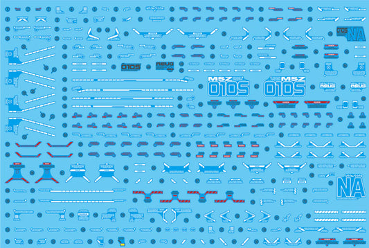 Delpi Decal Waterslide Decals for MG Full Armor ZZ Gundam Ver. Ka