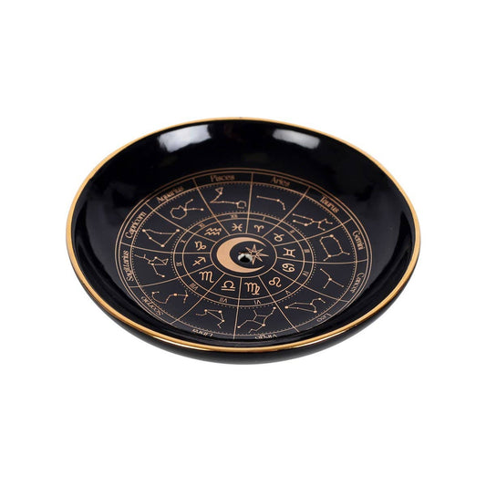 Astrology Wheel Ceramic Incense Holder