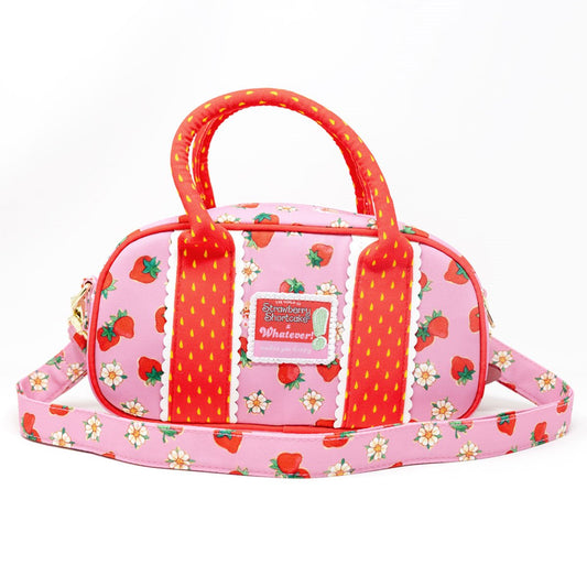 Whatever! Makes You Happy x Strawberry Shortcake Strawberries Mini Duffle Crossbody Bag With Bag Charm