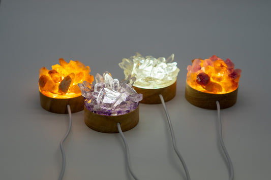 Mini Healing Crystal Gemstone Quartz Light Ambient Light ,Night Light