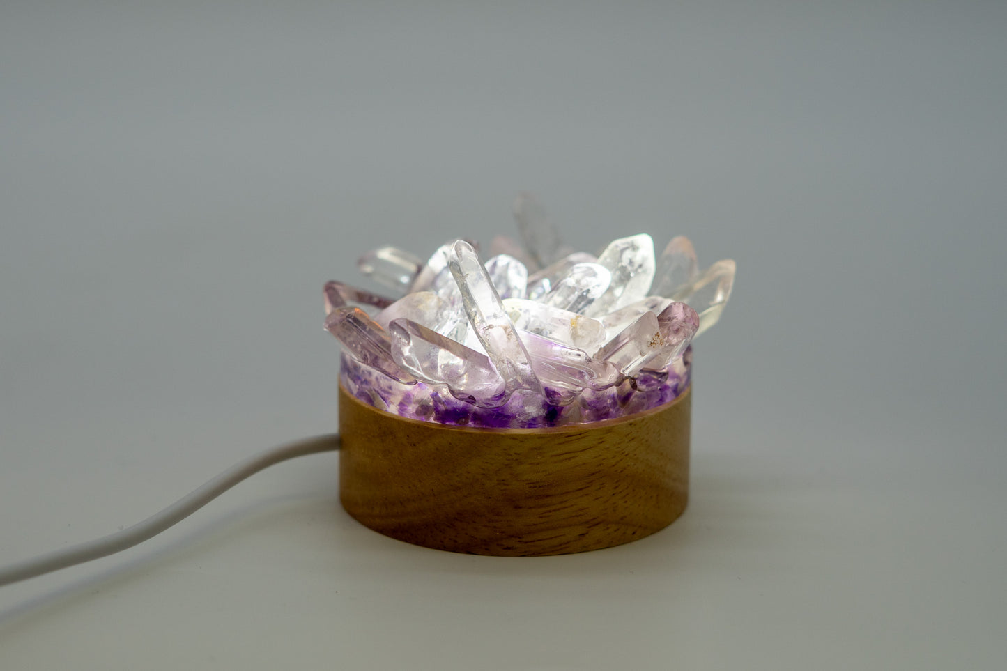 Mini Healing Crystal Gemstone Quartz Light Ambient Light ,Night Light