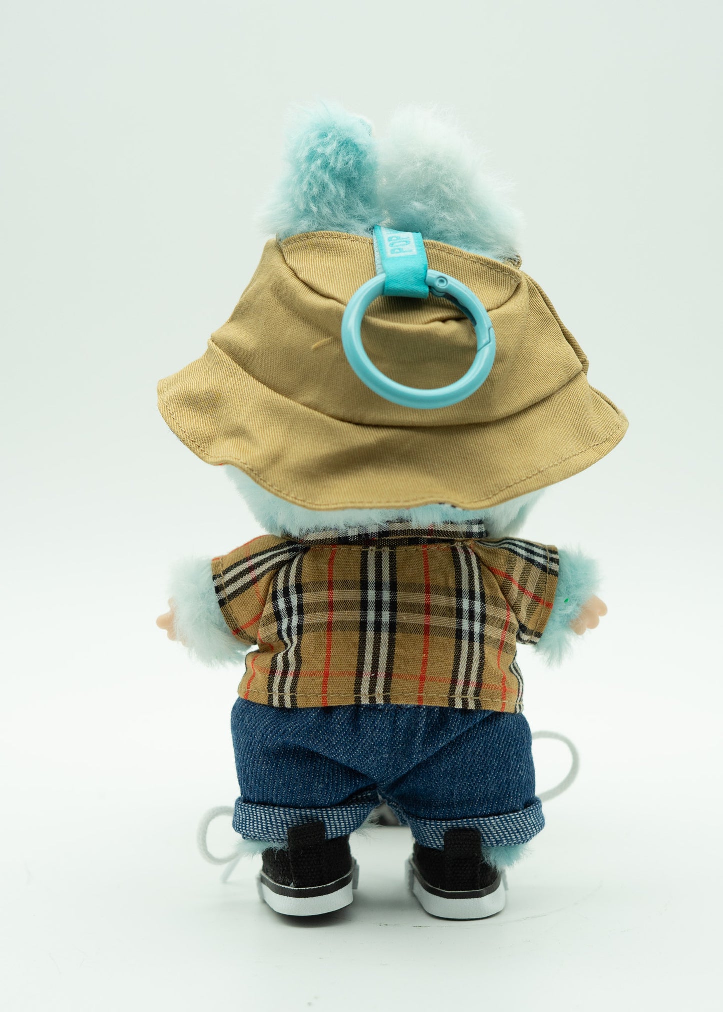 Labubu Plaid Print Shirt and Jeans Outfit