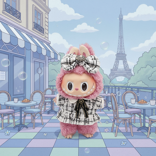Labubu Cute Tweed Dress Set