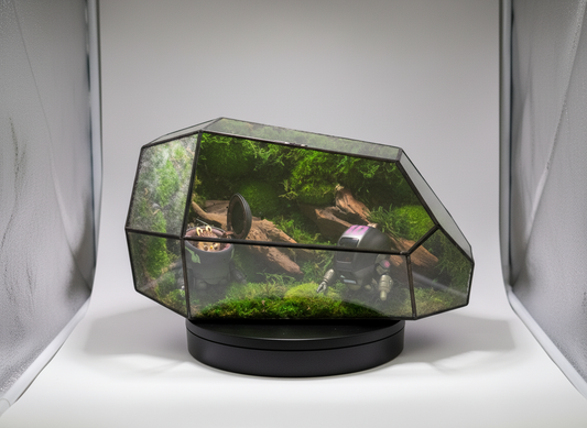 Labubu Ma.k. Robots in Forest Preserved Moss Terrarium