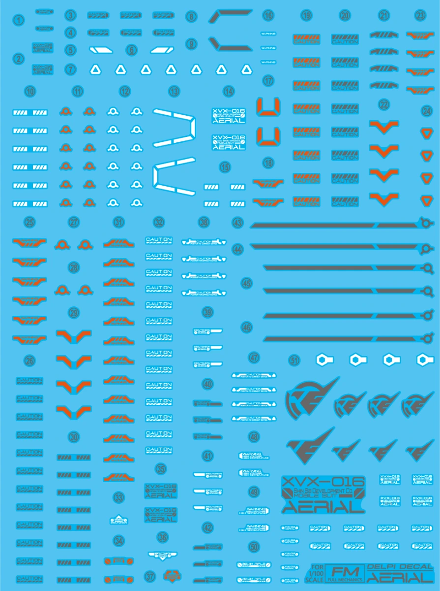 Delpi Decal Waterslide Decals for FM Aerial