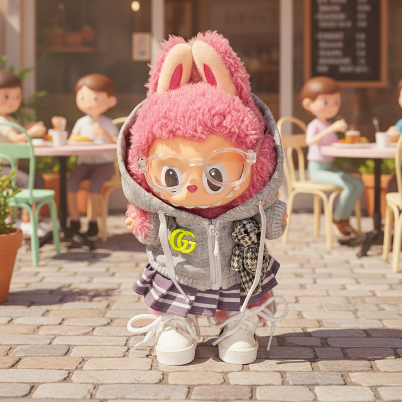 Labubu Bear Gucci-inspired Outfit Set