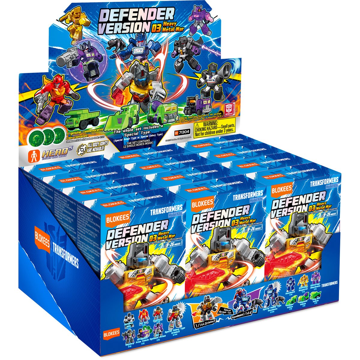 Transformers Defender Version 03 Heavy Metal War Blokees Mini Model Blind Box