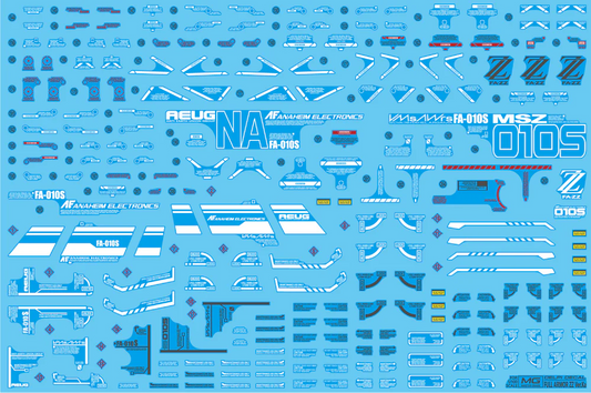 Delpi Decal Waterslide Decals for MG Full Armor ZZ Gundam Ver. Ka