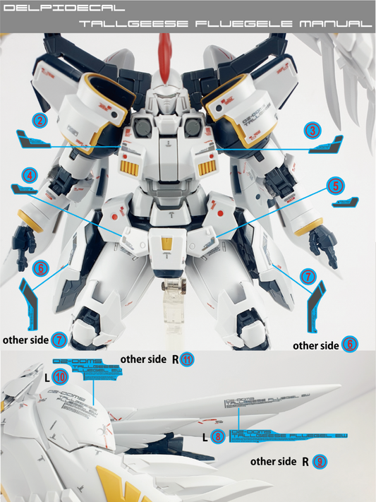 Delpi Decal Waterslide Decals for MG Tallgeese Flugel EW
