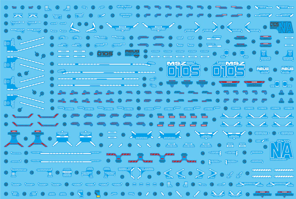Delpi Decal Waterslide Decals for MG Full Armor ZZ Gundam Ver. Ka