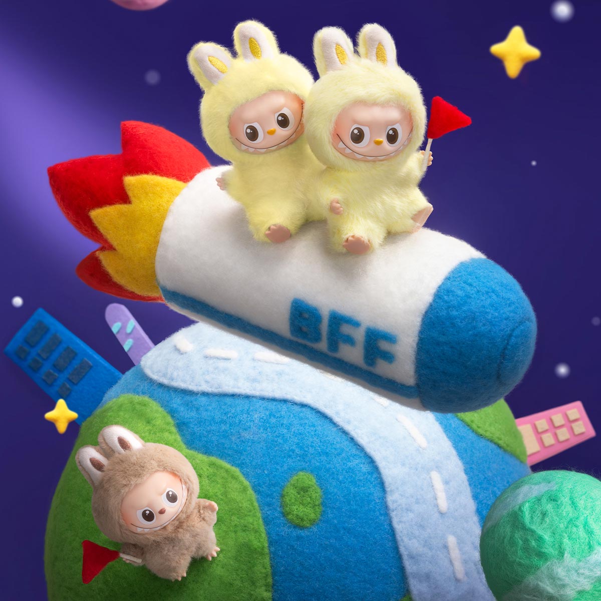 THE MONSTERS Pin for Love Series-Vinyl Plush Pendant Blind Box (N-Z)