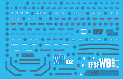 Delpi Decal Waterslide Decals for HGTO RX-78-2 Gundam