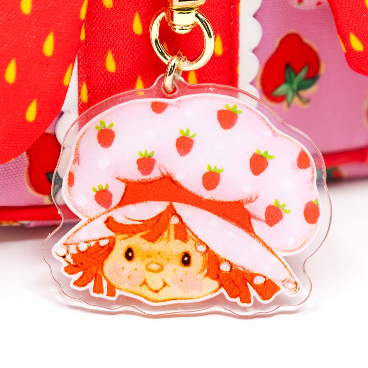 Whatever! Makes You Happy x Strawberry Shortcake Strawberries Mini Duffle Crossbody Bag With Bag Charm