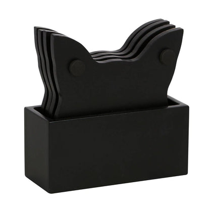 Black Cat Mystic Mog Drink Coasters Set