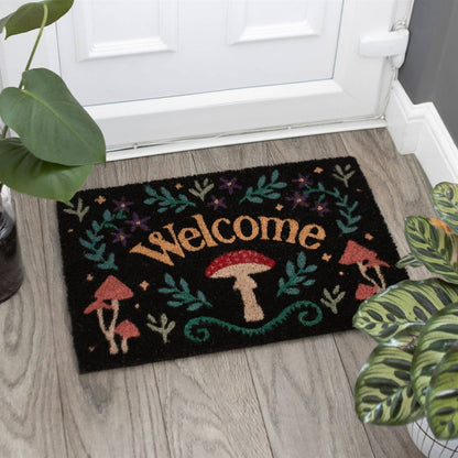 Welcome Mushroom Toadstool Entryway Doormat