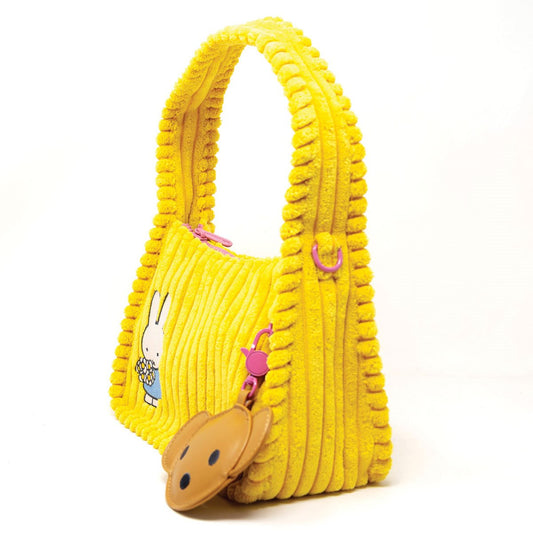 Whatever! Makes You Happy x Miffy Yellow Corduroy Crossbody Bag with Charm