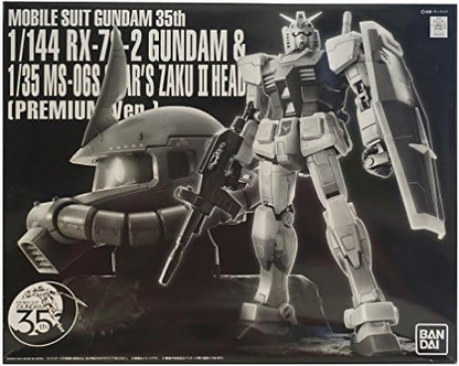 P-Bandai RG RX-78-2 Gundam & UCHG Char's Zaku II Head