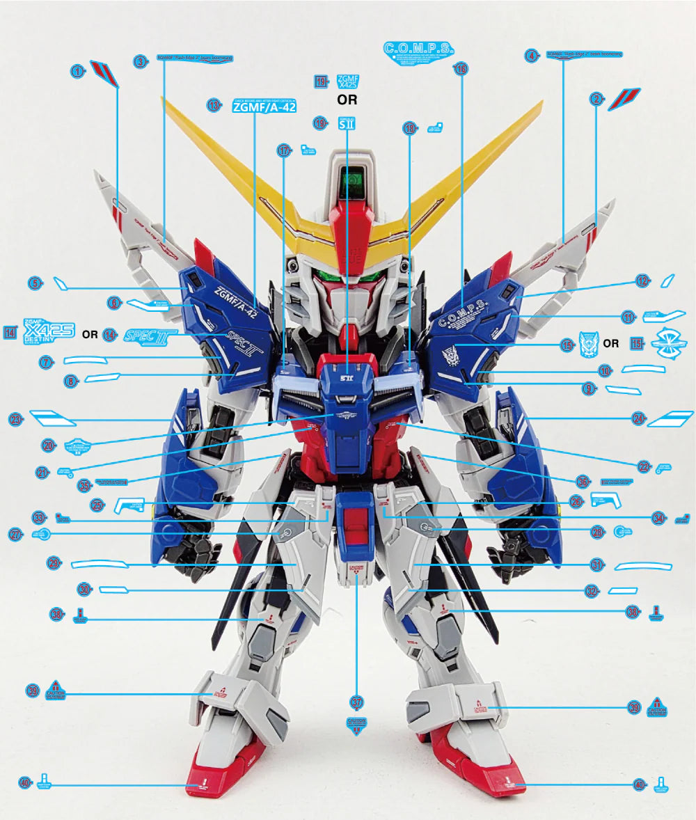 Delpi Decal Waterslide Decals for MGSD Destiny Gundam Delpi Ver.