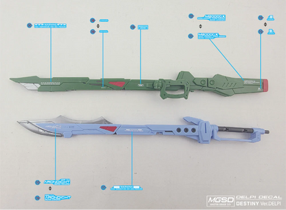 Delpi Decal Waterslide Decals for MGSD Destiny Gundam Delpi Ver.