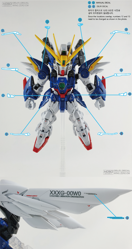 Delpi Decal Waterslide Decals for MGSD XXXG-00W0 Wing Gundam Zero EW