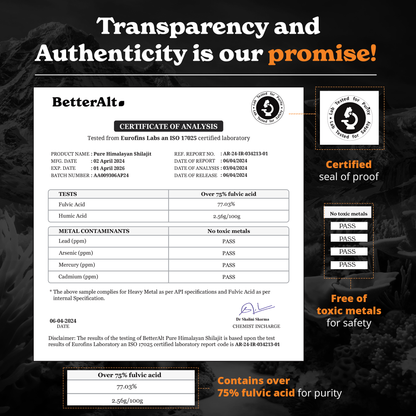 BetterAlt Pure Himalayan Shilajit Resin