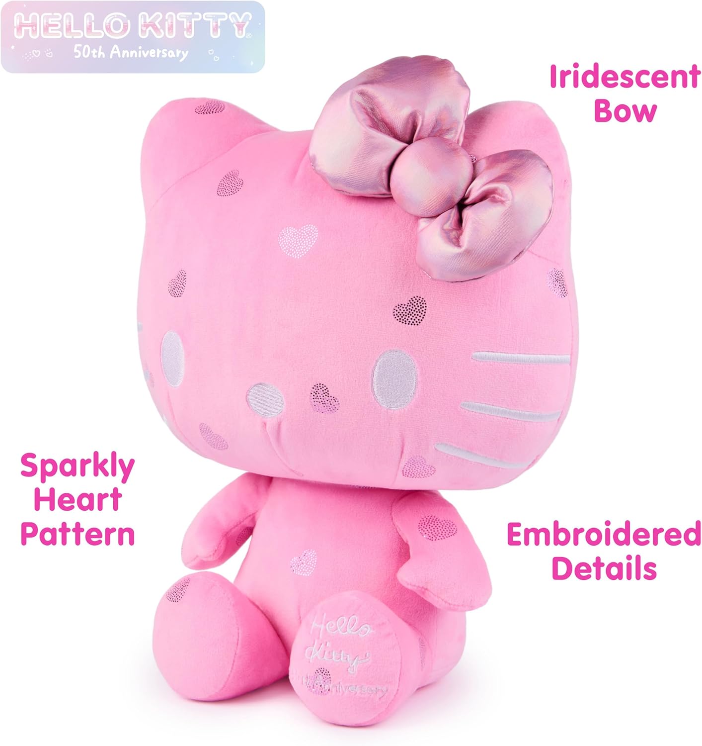 Sanrio Hello Kitty 50th Anniversary Plush, Special Edition Stuffed Animal - 12inch