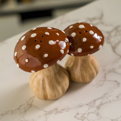 Toadstool Mushrooms Salt and Pepper Shaker Set