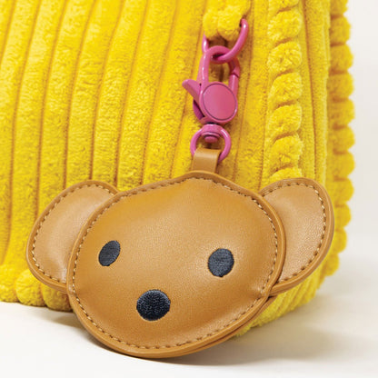 Whatever! Makes You Happy x Miffy Yellow Corduroy Crossbody Bag with Charm