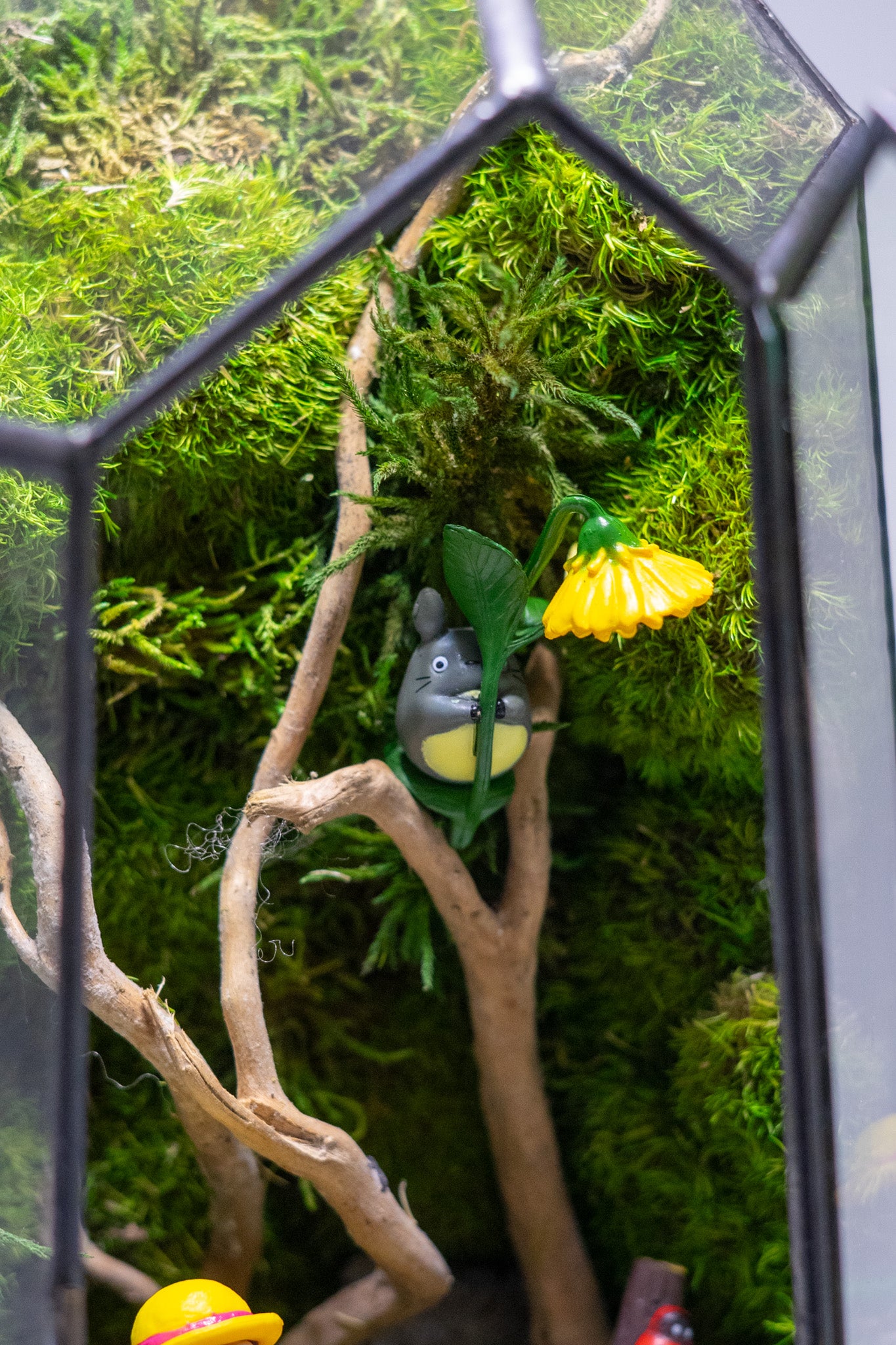 Totoro & Mei in Forest -  Ghibli-inspired Preserved Moss Terrarium Home Decor
