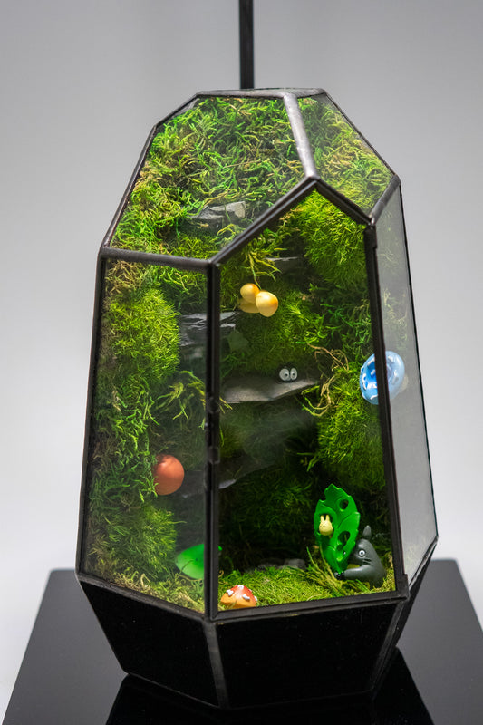 Totoro in Forest - Ghibli-inspired Preserved Moss Terrarium Home Decor