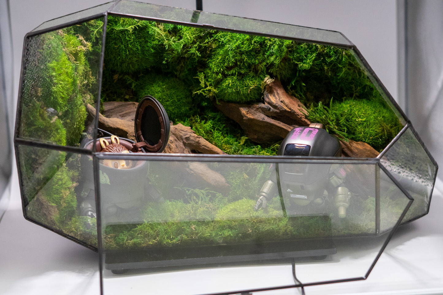 Labubu Ma.k. Robots in Forest Preserved Moss Terrarium
