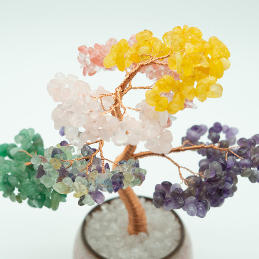 7 Chakra Crystal Feng Shui Potted Tree