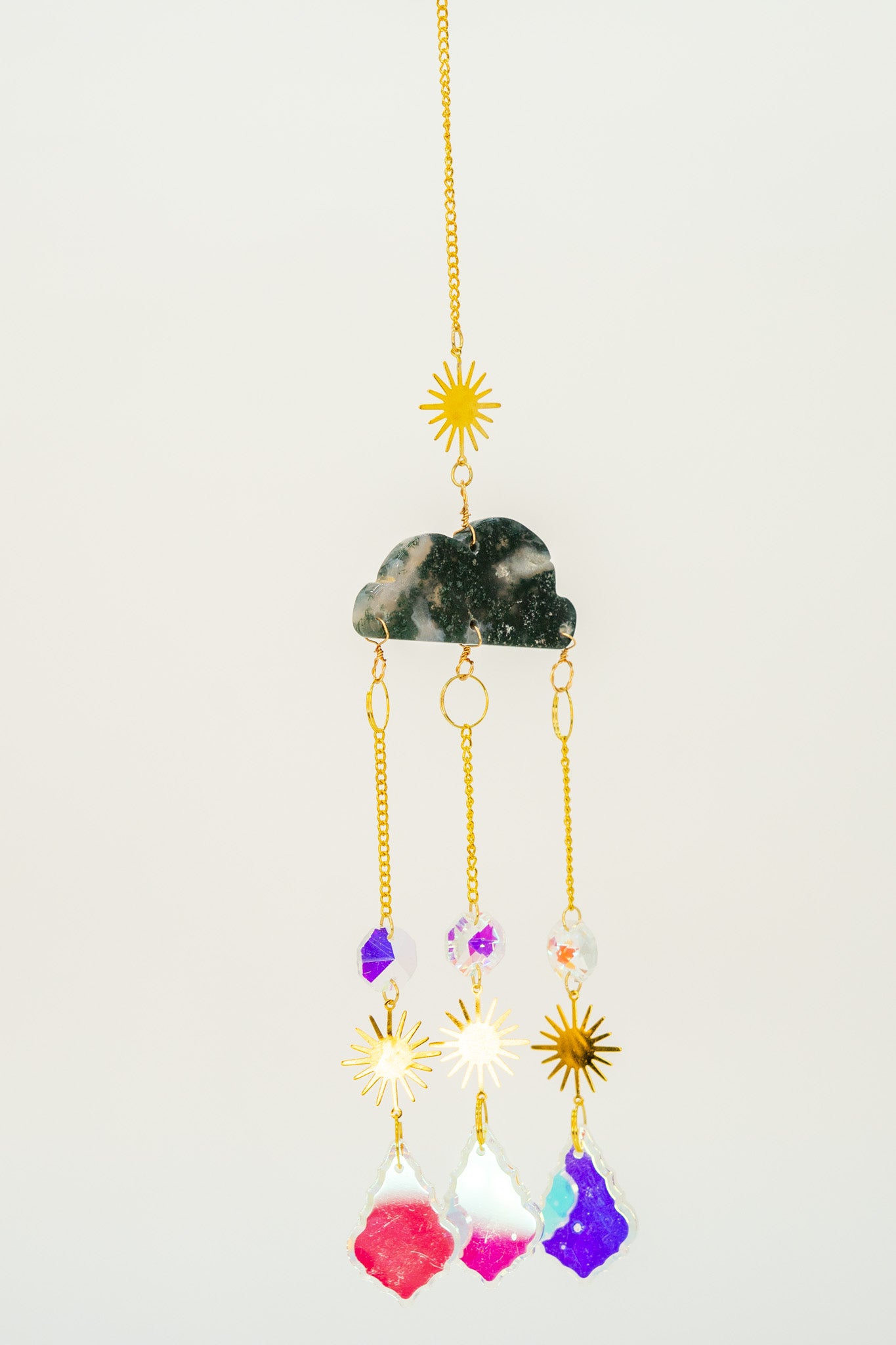 Crystal Cloud Sun Catcher, Boho Room Decor
