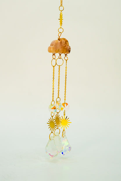 Crystal Cloud Sun Catcher, Boho Room Decor