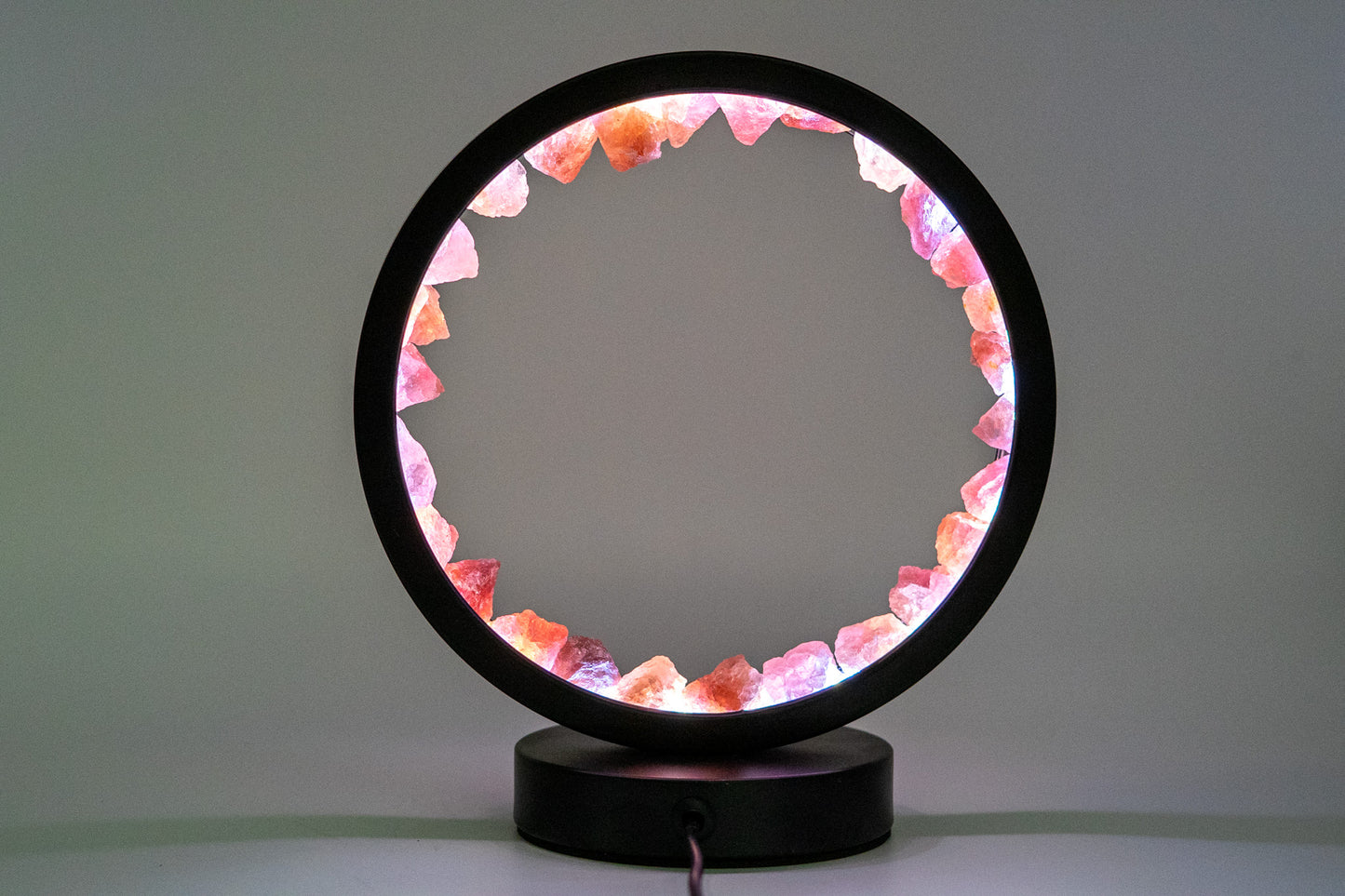 Amethyst Night Lamp, Natural Healing Crystal Ring Light for Home Decor