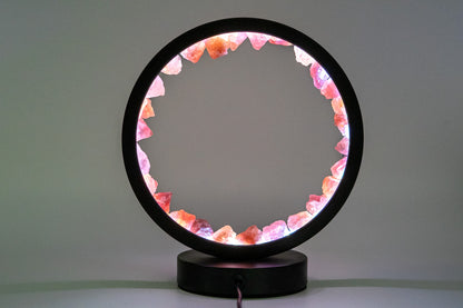 Amethyst Night Lamp, Natural Healing Crystal Ring Light for Home Decor