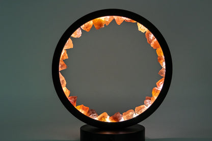 Amethyst Night Lamp, Natural Healing Crystal Ring Light for Home Decor