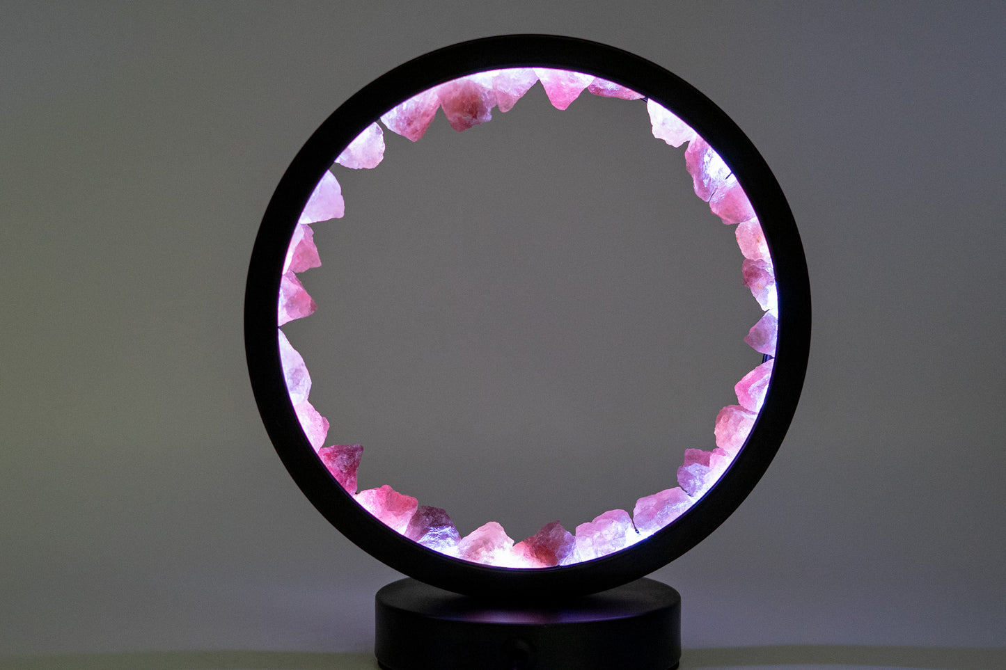 Amethyst Night Lamp, Natural Healing Crystal Ring Light for Home Decor