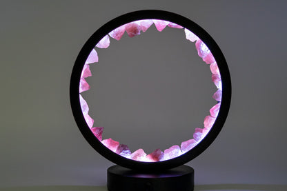 Amethyst Night Lamp, Natural Healing Crystal Ring Light for Home Decor