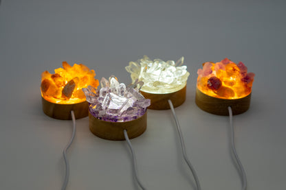 Mini Healing Crystal Gemstone Quartz Light Ambient Light ,Night Light