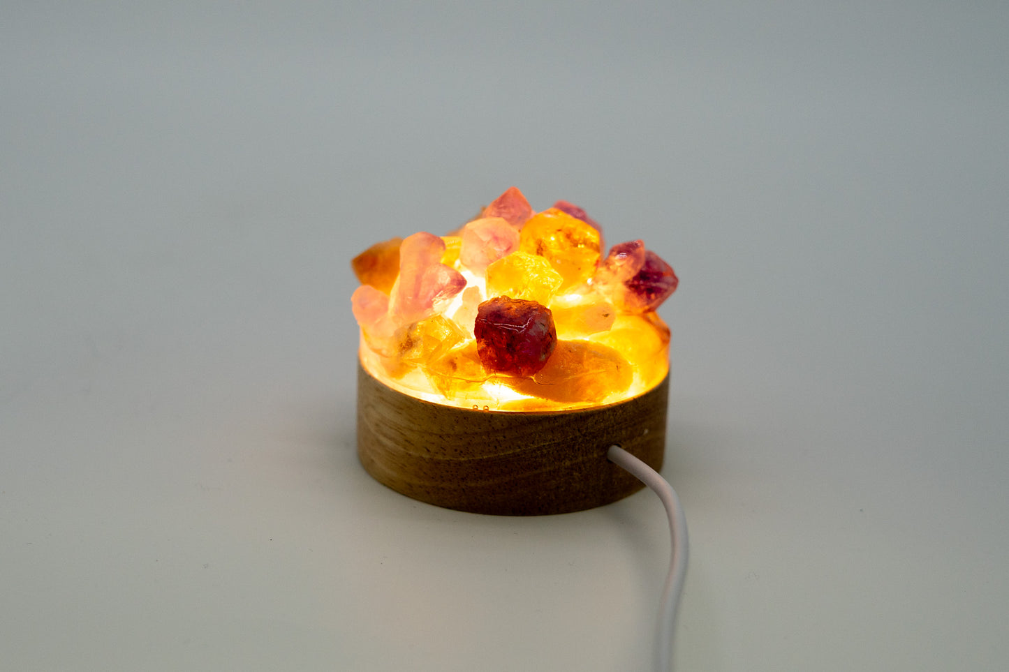 Mini Healing Crystal Gemstone Quartz Light Ambient Light ,Night Light