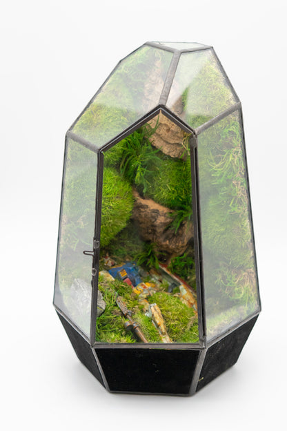 Abandoned Gundam in Forest Preserved Moss Terrarium