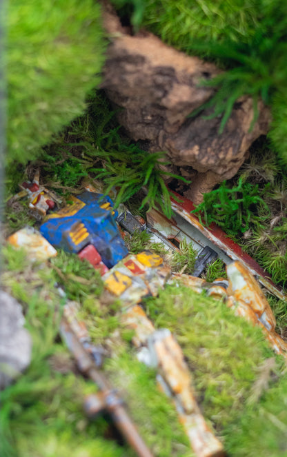 Abandoned Gundam in Forest Preserved Moss Terrarium
