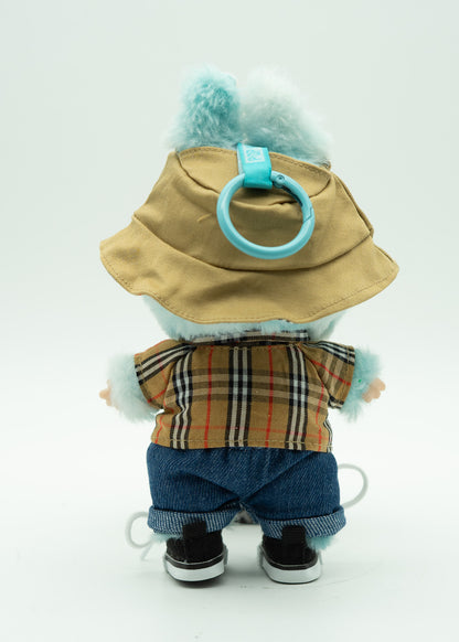 Labubu Plaid Print Shirt and Jeans Outfit