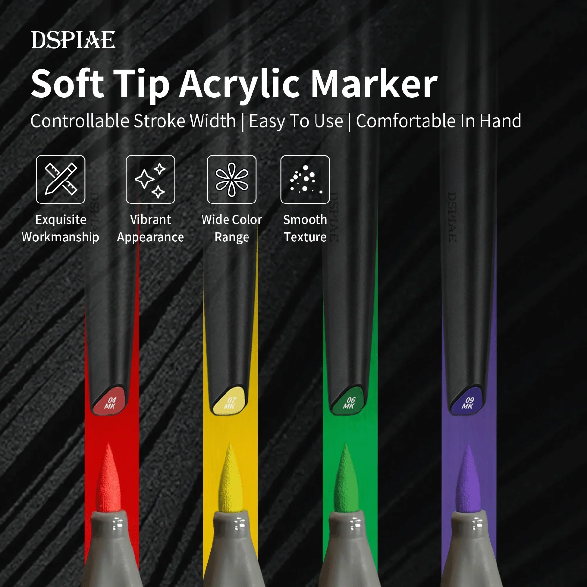 DSPIAE MK Color Master Soft Tipped Markers