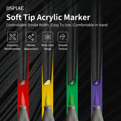 DSPIAE MK Color Master Soft Tipped Markers