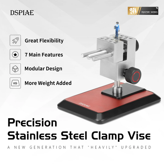 DSPIAE AT-TVAB Precision Stainless Steel Clamp Vice and Base