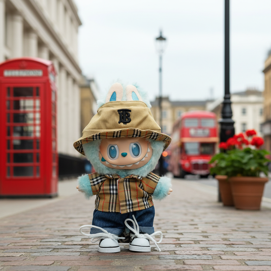 Labubu Plaid Print Shirt and Jeans Outfit