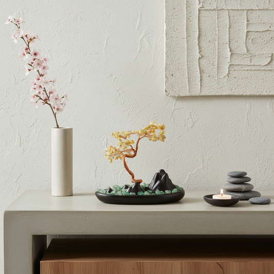 Mountain Bonsai Citrine Crystal Tree