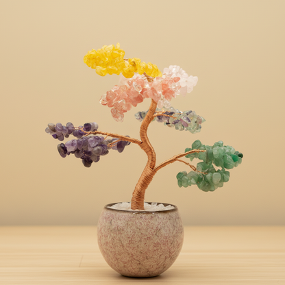 7 Chakra Crystal Feng Shui Potted Tree